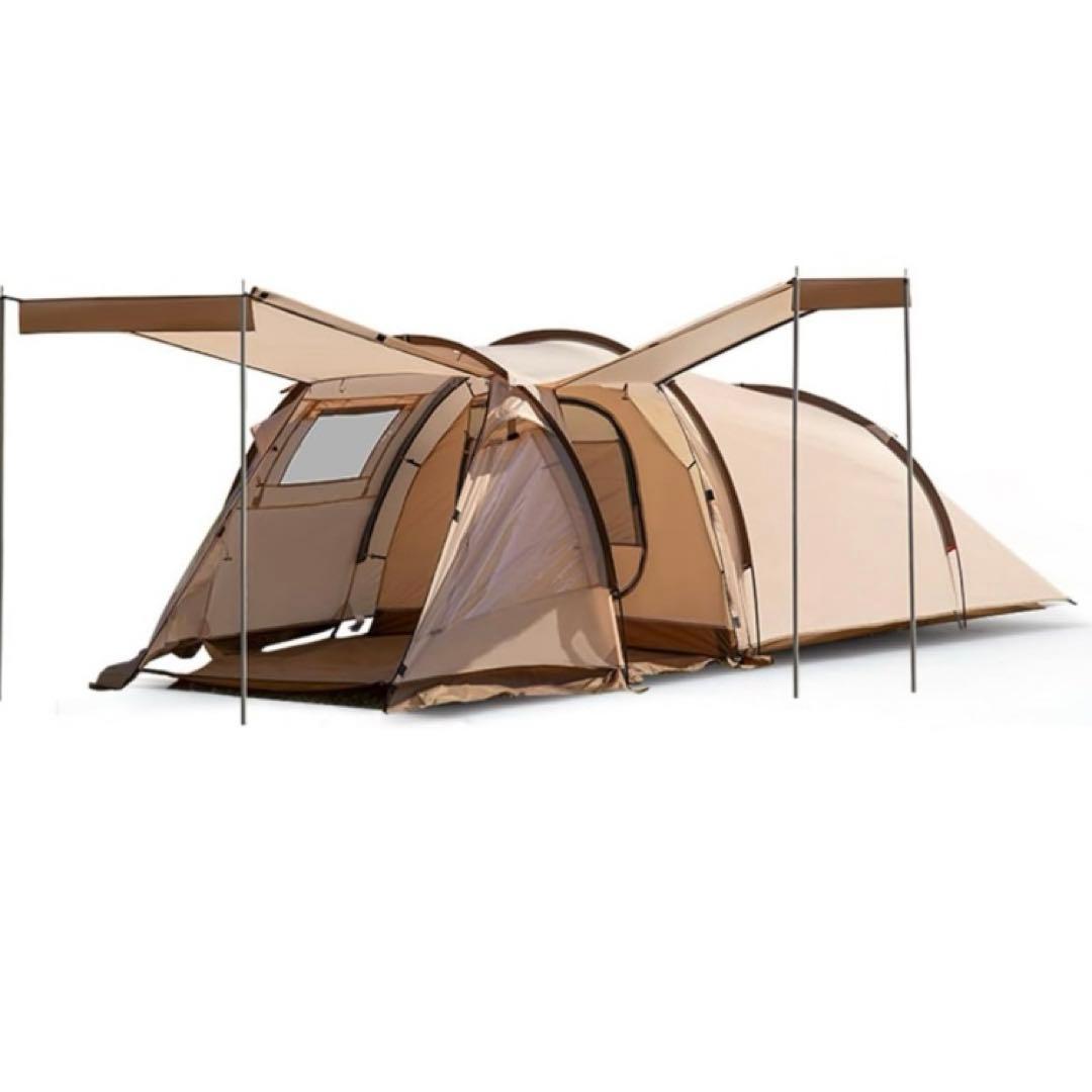 北山狼 BISINNA キャンプテント トンネルテント 4～6人用 二重層