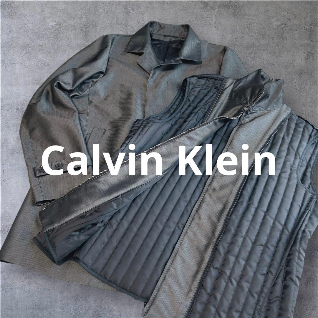 極美品 ✨2way カルバンクライン ライナー付ステンカラーコート L