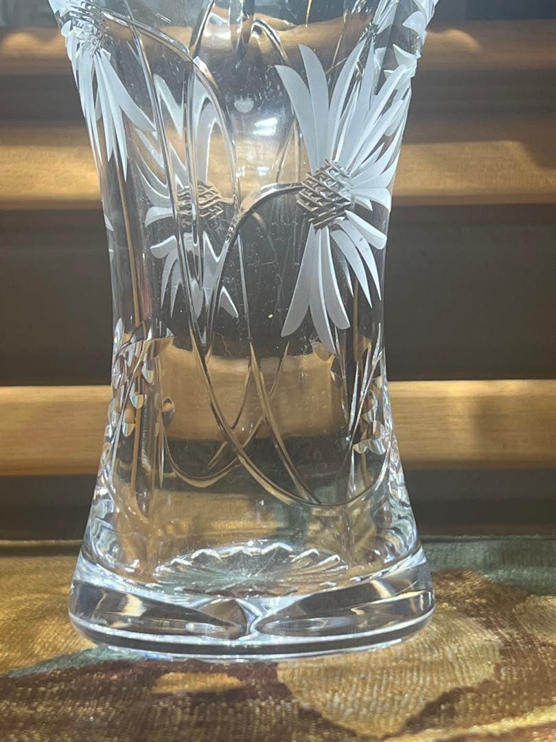 未使用イギリス王室御用達ロイヤルブライアリー1776年クリスタルフラワーベース