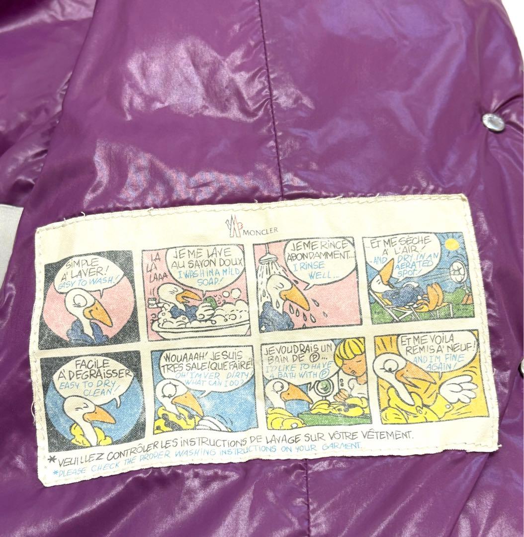 MONCLER モンクレール　パープル ダウンジャケット サイズ00