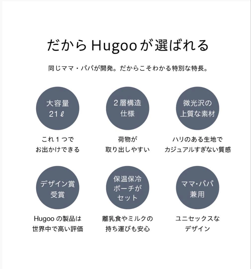 【新品未使用】Hugoo 二層式ペアレンツバッグ