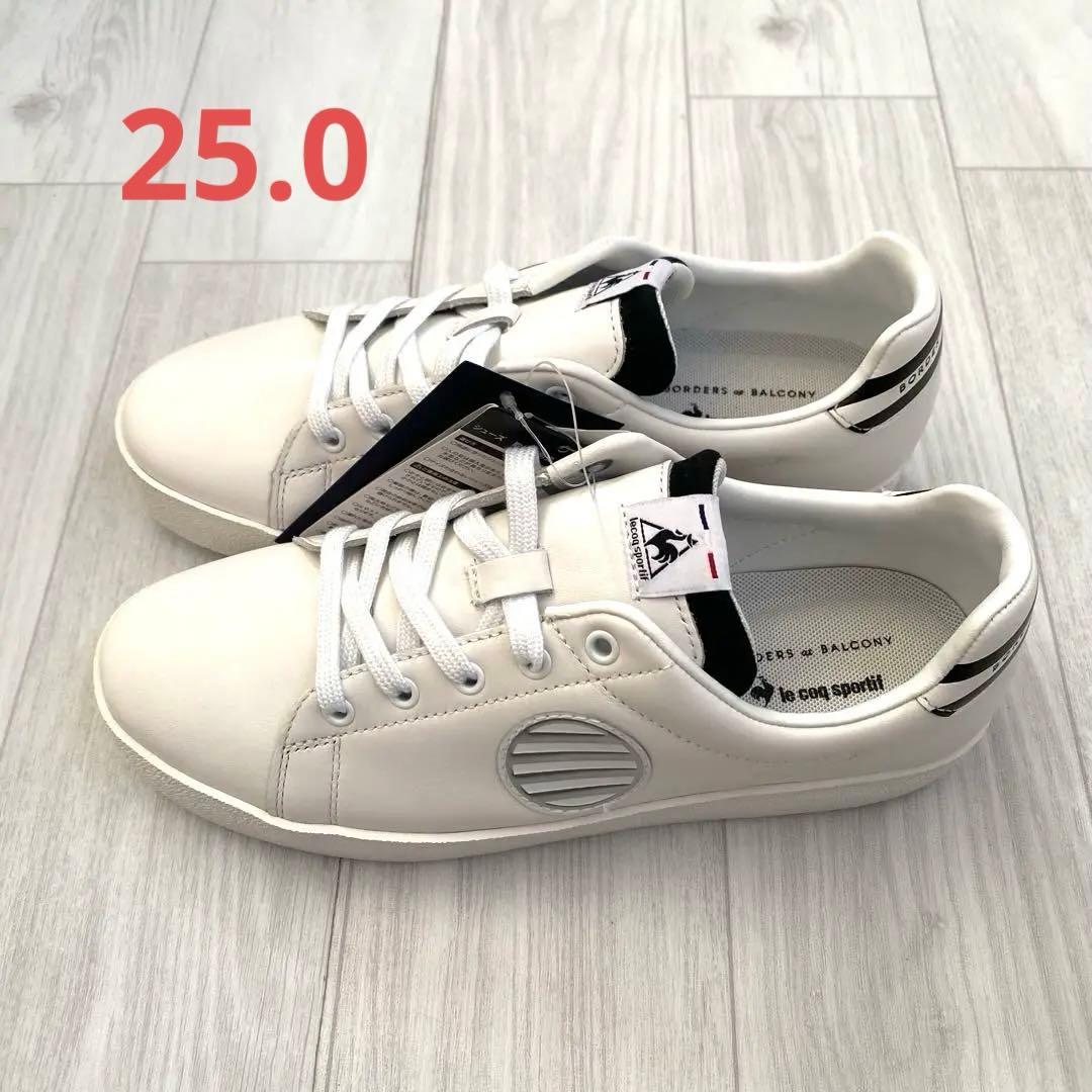 ルコック　スニーカー　25.0cm ボーダーズアットバルコニー