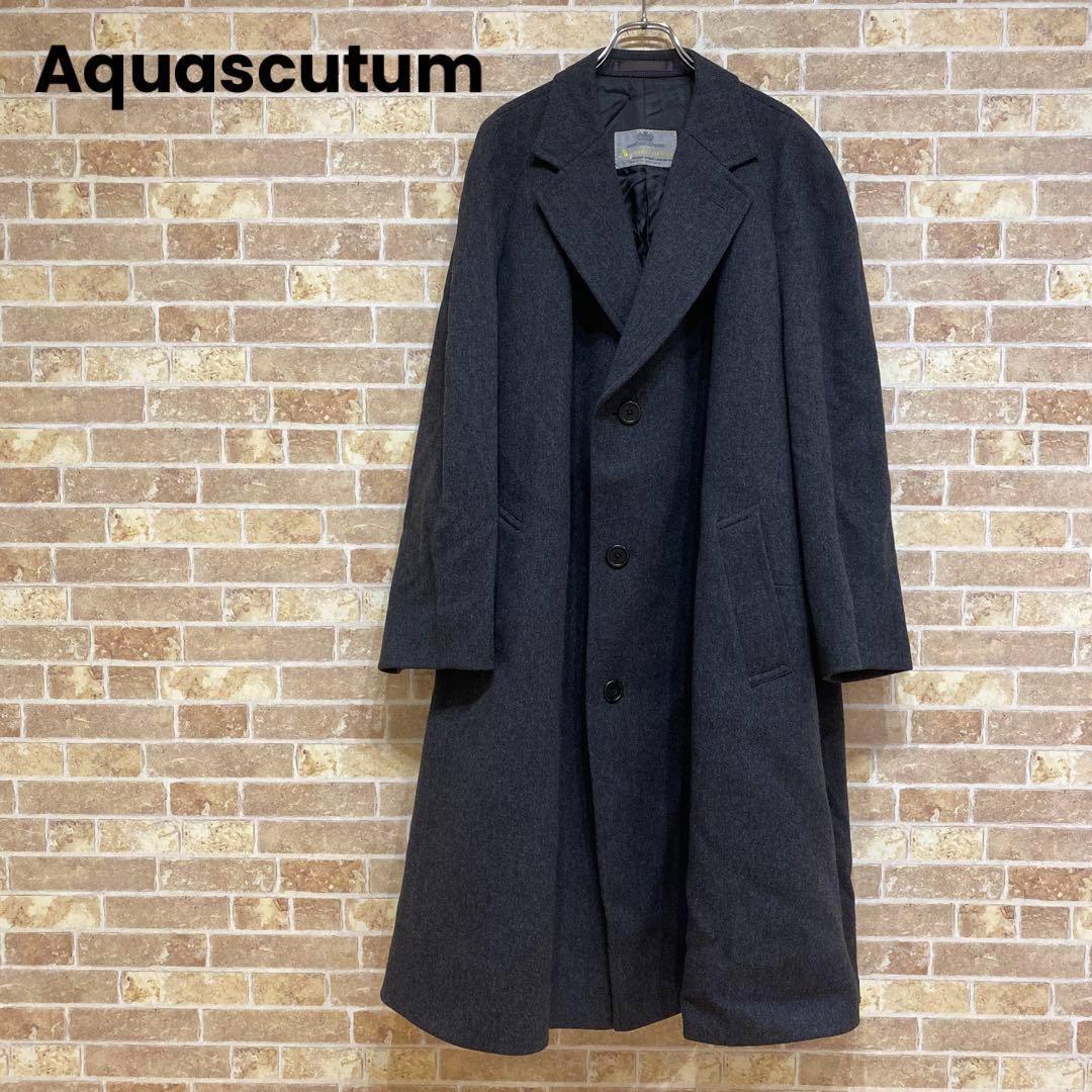 Aquascutum【52】メンズ✨チェスターコート/Aライン/英国製