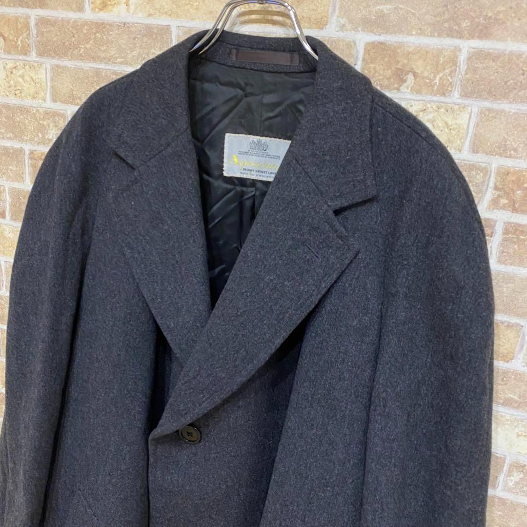 Aquascutum【52】メンズ✨チェスターコート/Aライン/英国製