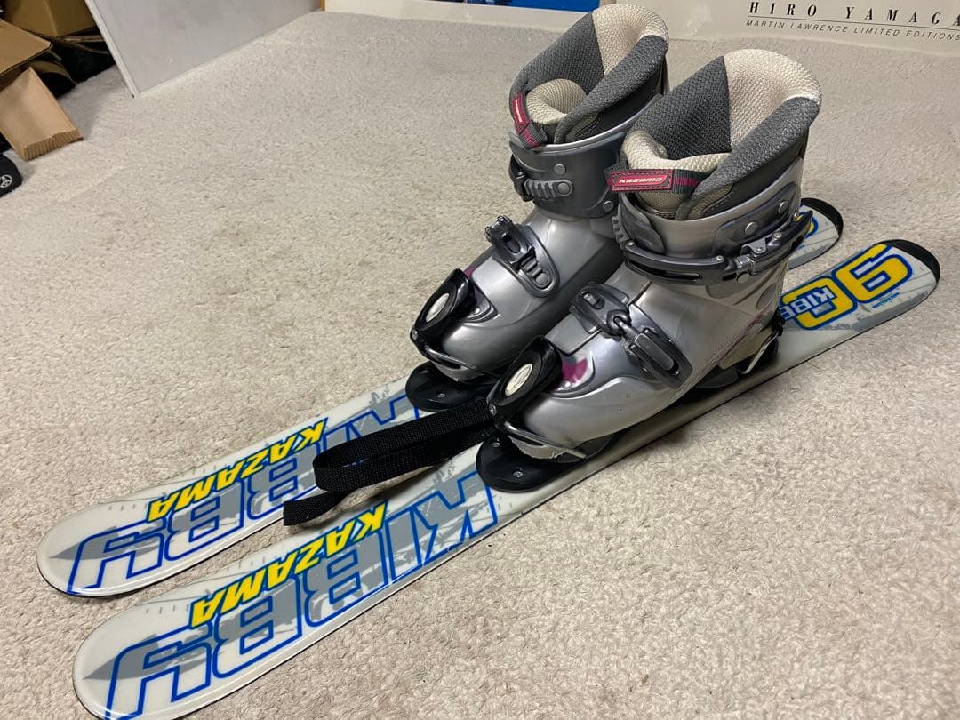 FUNスキーセットKAZAMA 90cm ブーツ24cmショートスキーセット中古