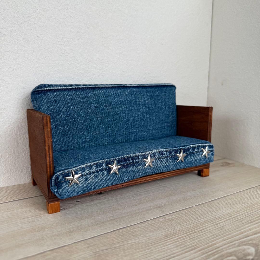 ミーロン♡ミニチュアソファー♡デニム ドールハウス