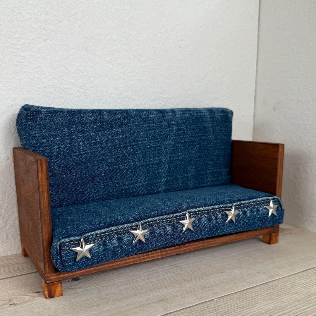 ミーロン♡ミニチュアソファー♡デニム ドールハウス