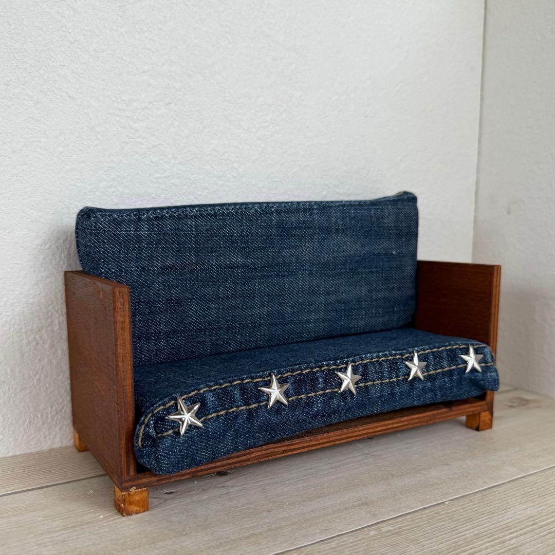 ミーロン♡ミニチュアソファー♡デニム ドールハウス