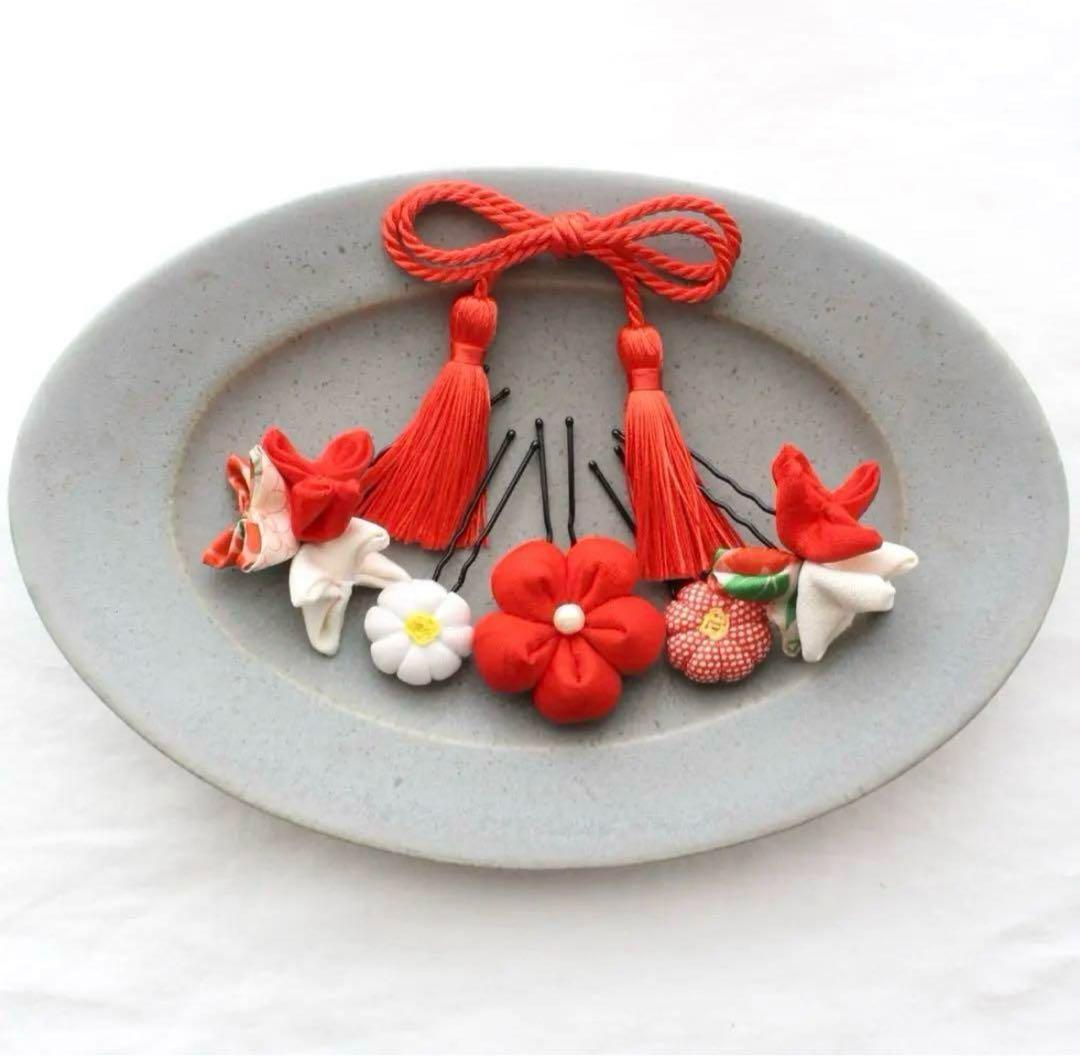 【専用】七五三 3歳 女の子 子供 赤 着物 被布 セット