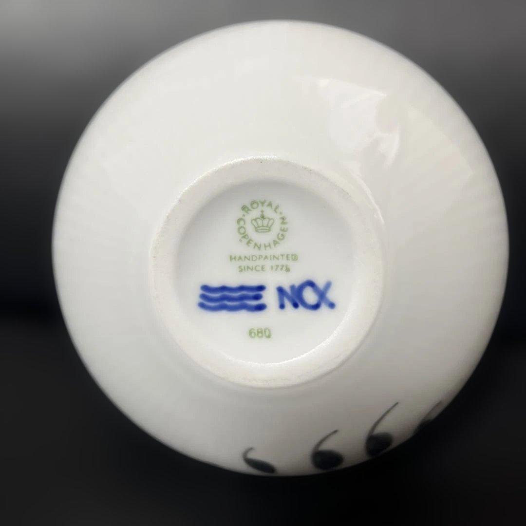 ［新品］ロイヤルコペンハーゲン　ブラックフルーテッドメガ　フラワーベース　希少品