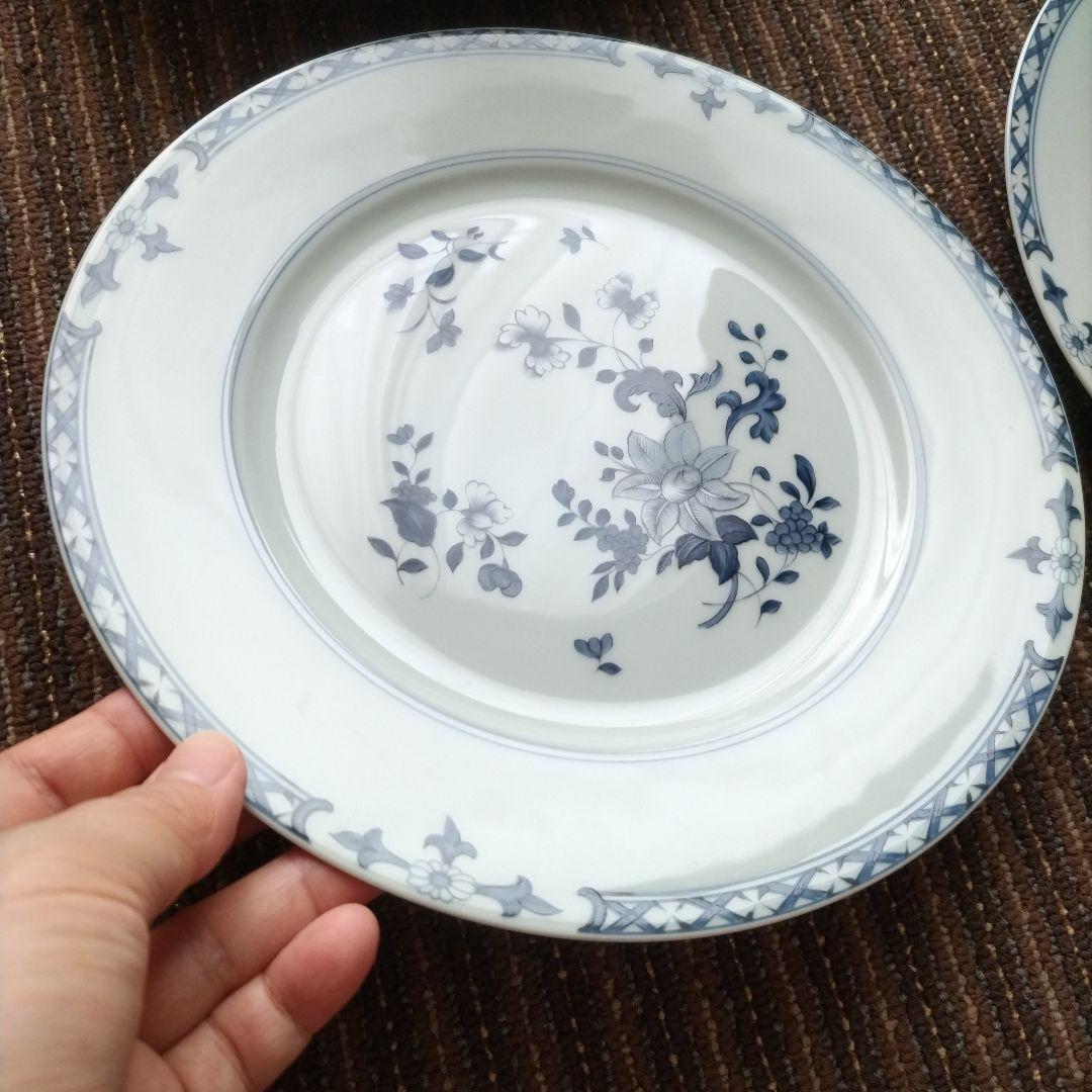 【美品】リモージュ　レイノー　「アンフィトリテ」　平皿　24.5cm　６客セット