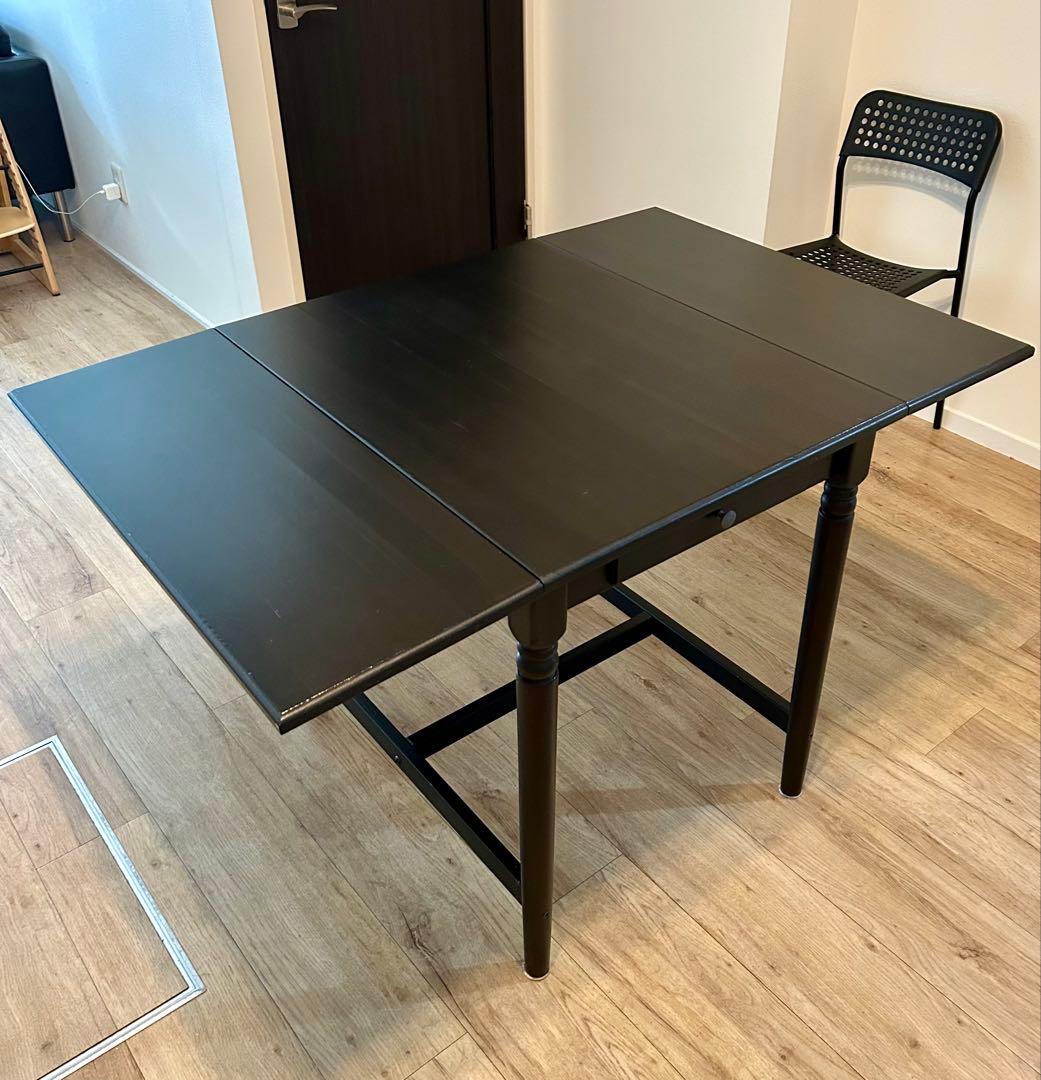 【希少】9/22〆IKEA INGATORP ダイニングテーブル　ブラック