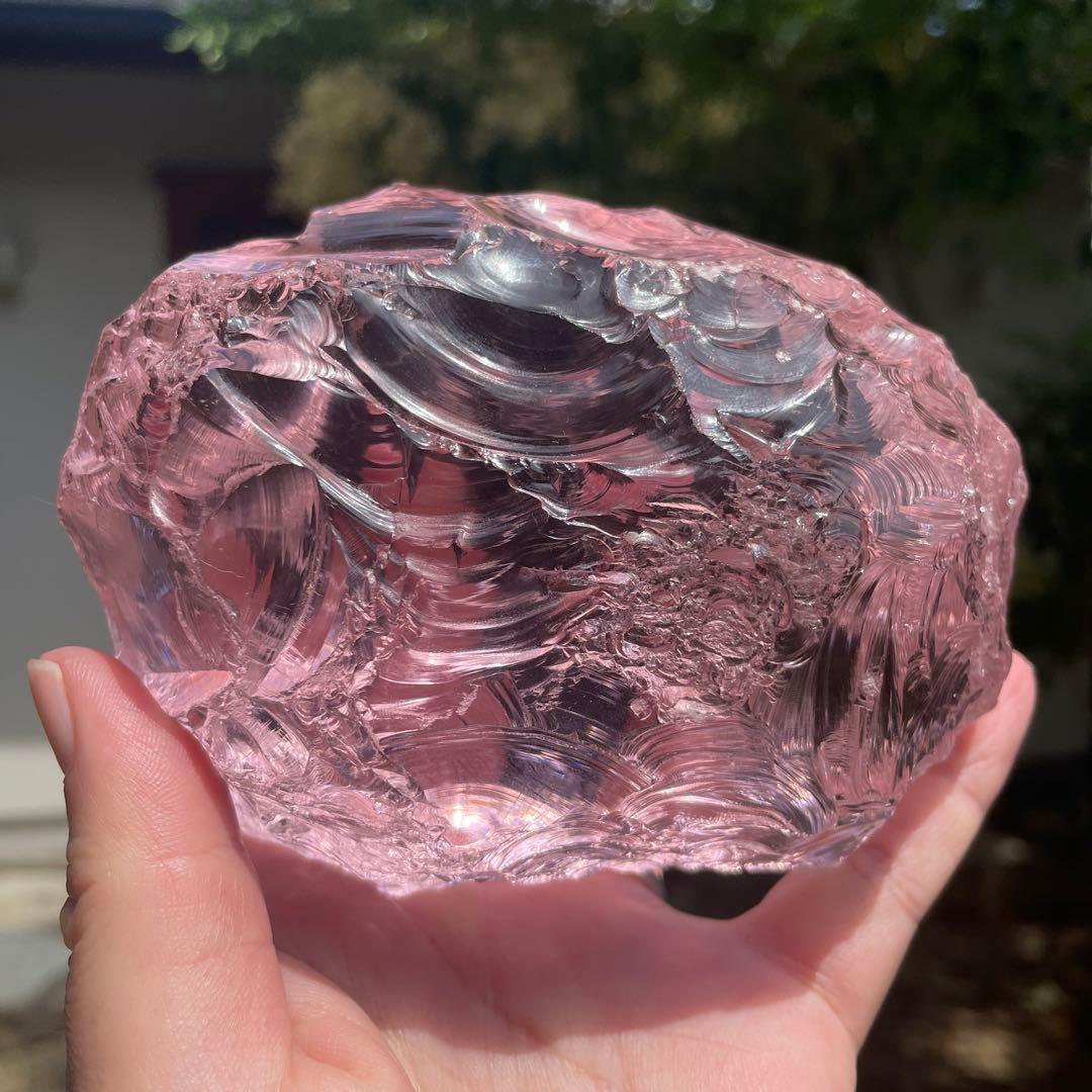 お値下げ　お値下げ　特大アンダラクリスタル 　希少ピンク　1272g