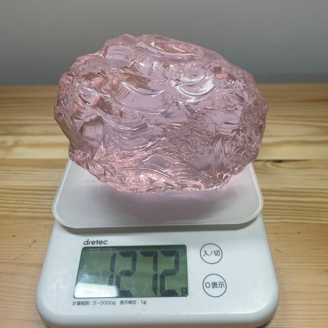 お値下げ　お値下げ　特大アンダラクリスタル 　希少ピンク　1272g