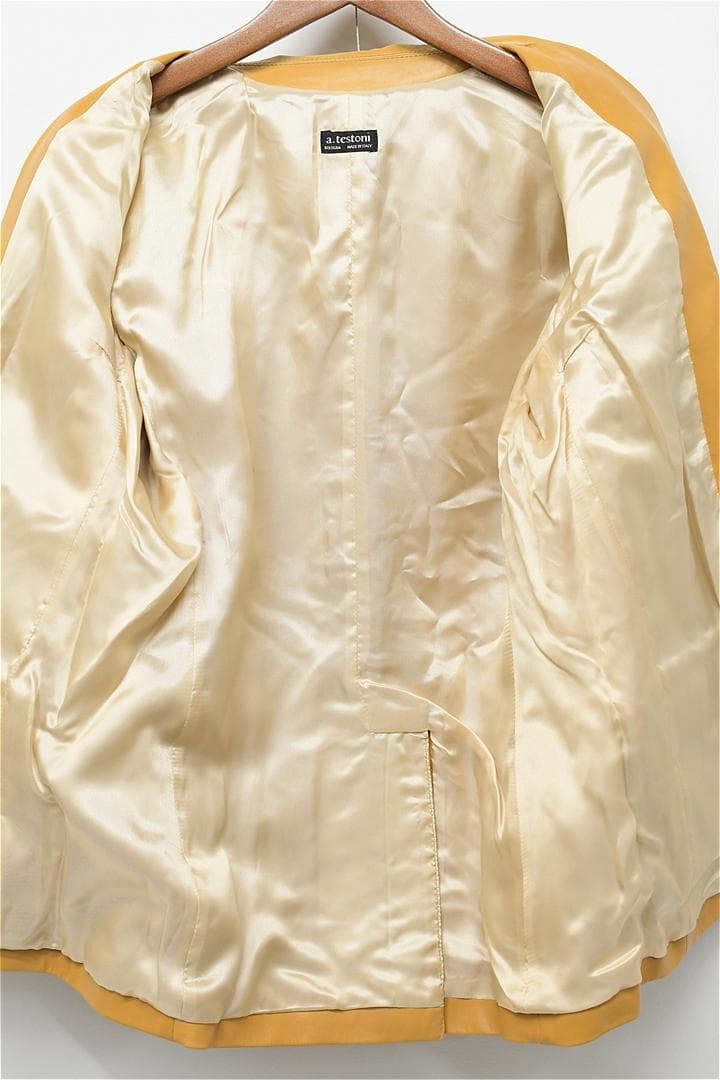 Q352/a.testoni テストーニ ラムレザージャケット ラムスキン 48