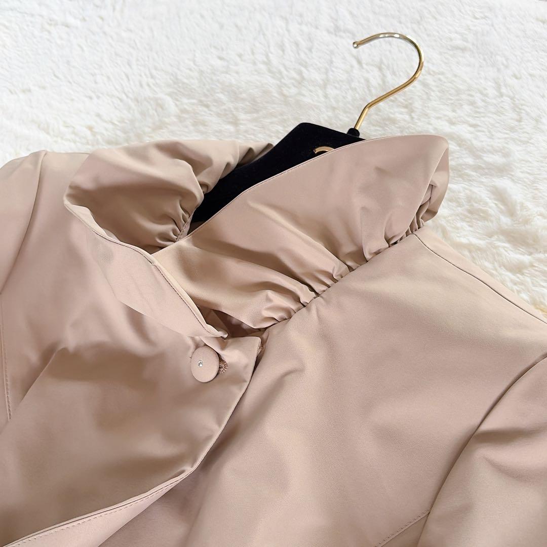 美品✨【エムズグレイシー】中綿ライナー スプリングコート 花柄 ベージュ 40