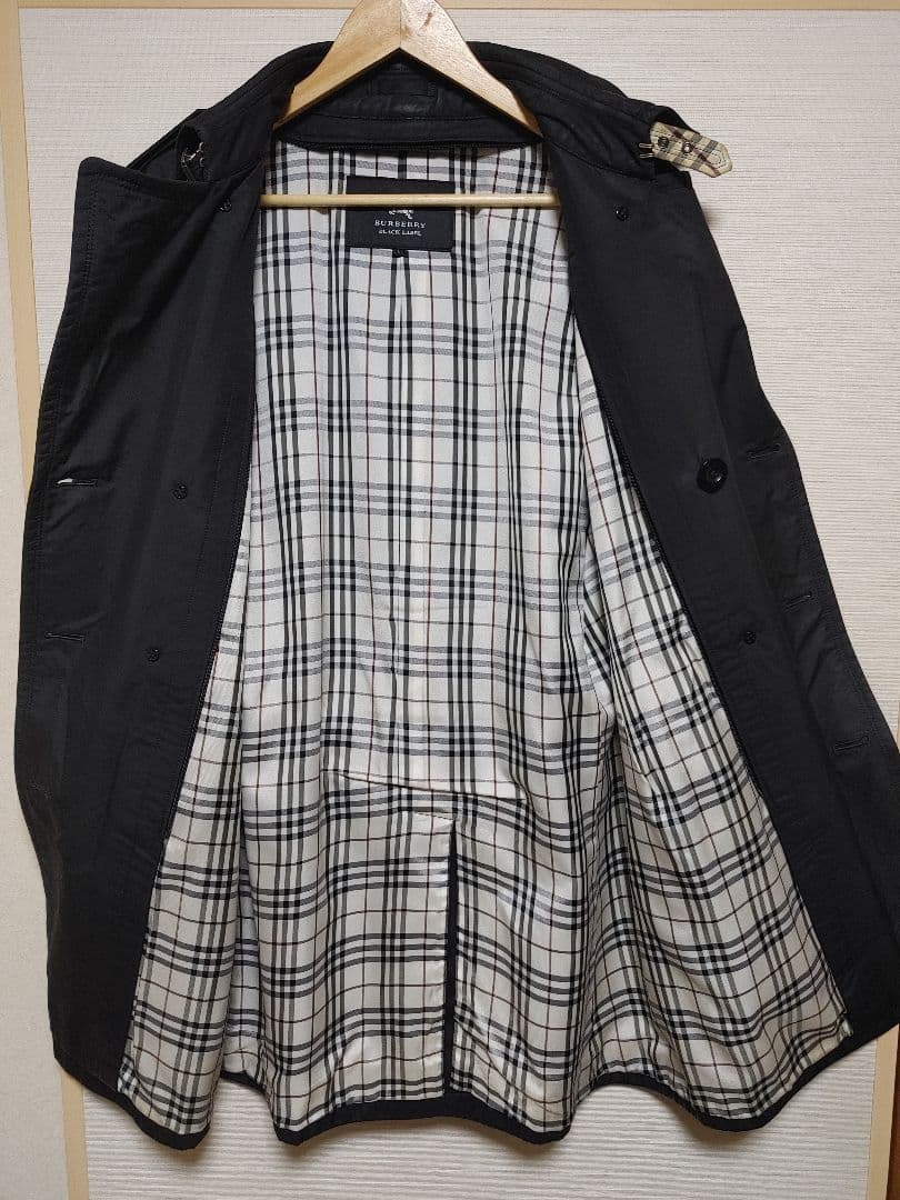 BURBERRY バーバリーブラックレーベル トレンチコート L 黒