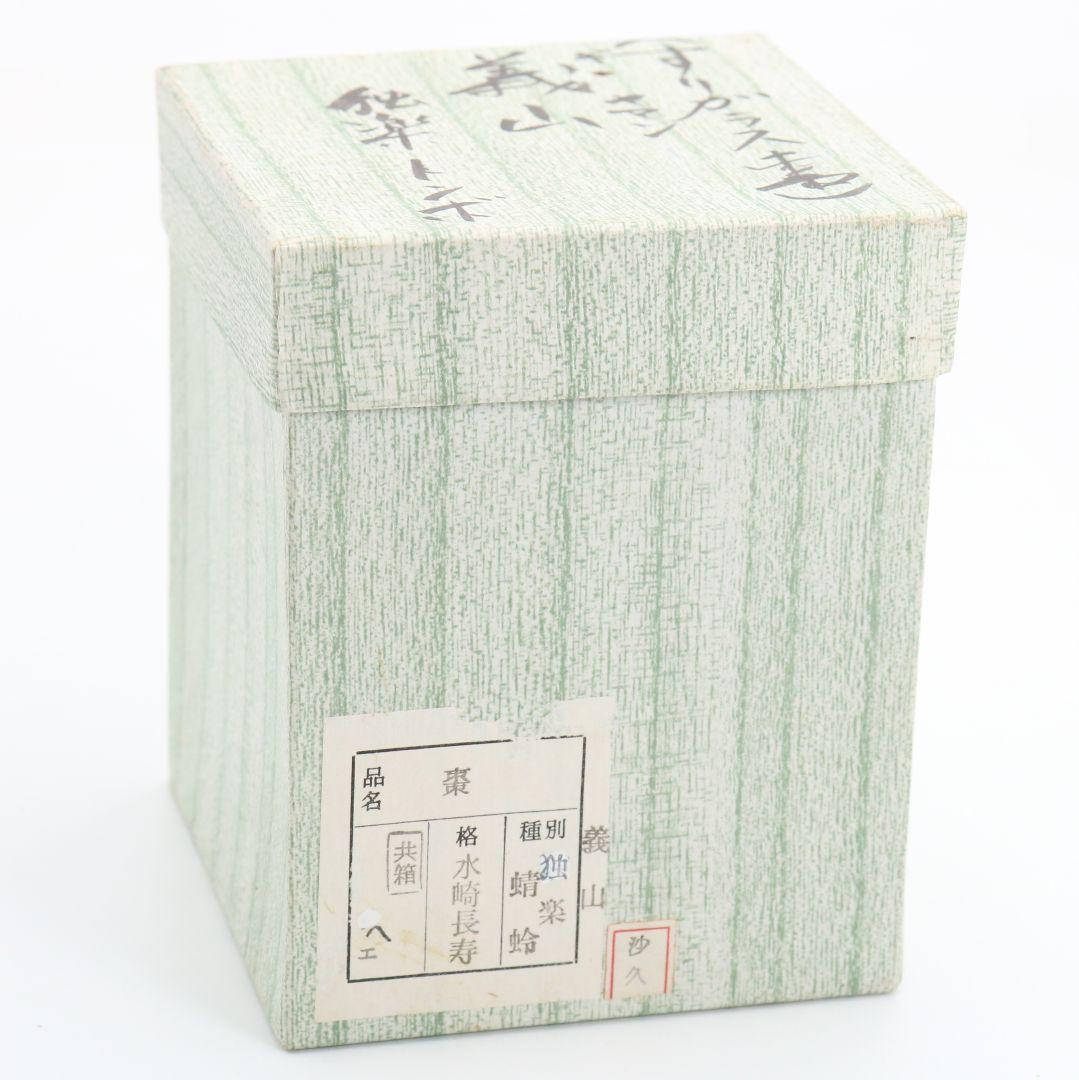 水崎長寿作 義山 独楽蜻蛉 棗 ガラス 硝子 茶道具 共箱共布　V988