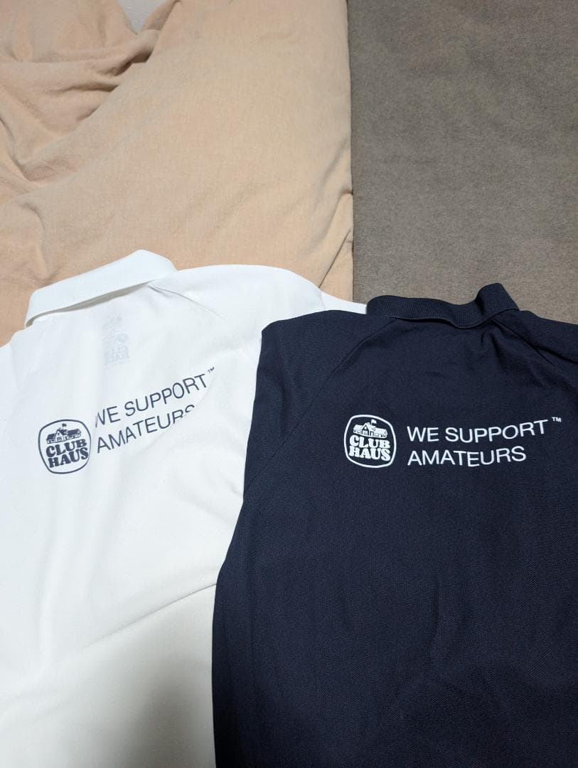 CLUBHAUS定番ポロシャツ 白、紺 2枚セット