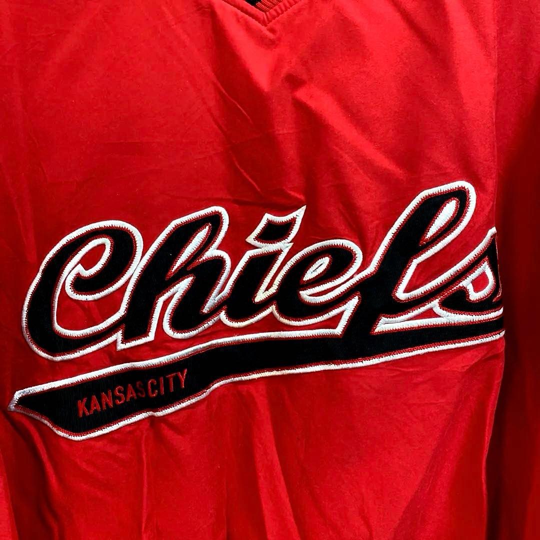 NFL Reebok チーフス 刺繍 プルオーバー レッド　4XL ビッグサイズ