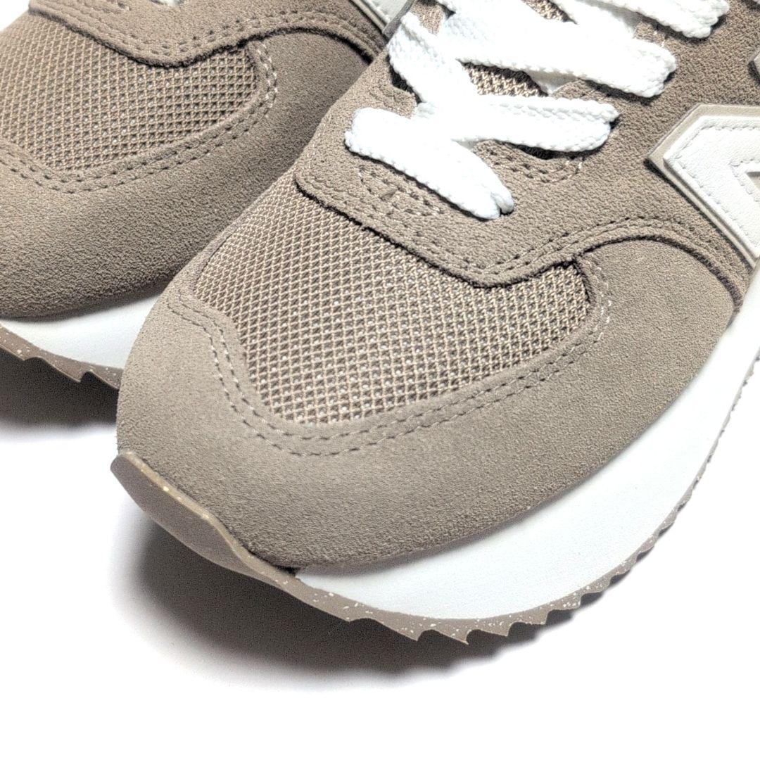 ニューバランス WL574ZSM 24cmレディース厚底スニーカー ブラウン