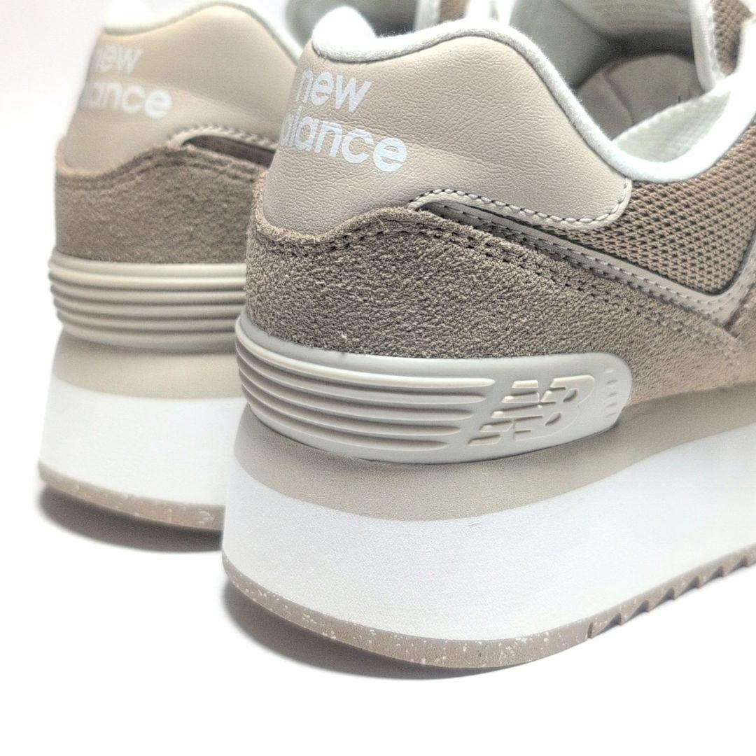 ニューバランス WL574ZSM 24cmレディース厚底スニーカー ブラウン