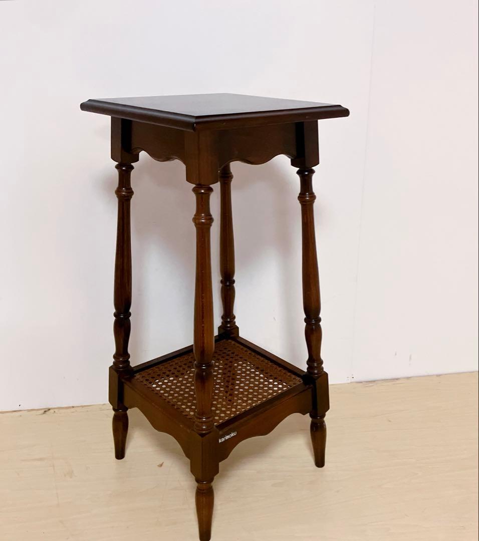 karimoku カリモク　コロニアル　電話台　飾り棚　アンティーク　花台