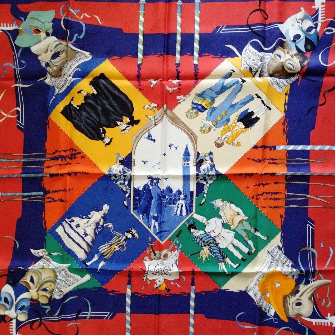 ✨️エルメス✨️　スカーフ90 「ベニスのカーニバル」