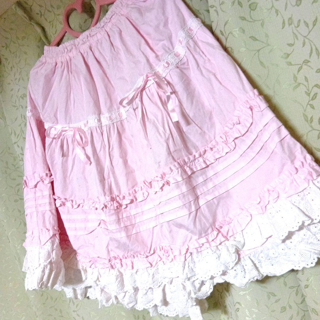 BABY懐古！！ピンク フリル付きスカート