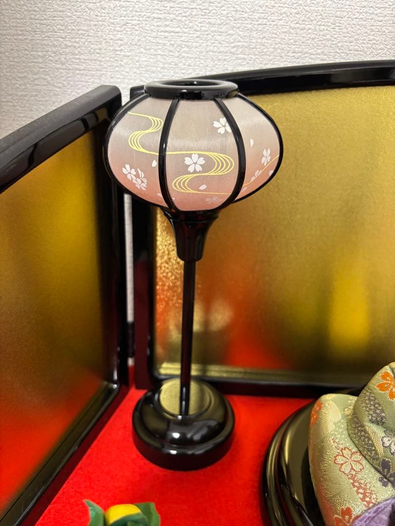 ひな祭り 雛人形セット 赤金装飾