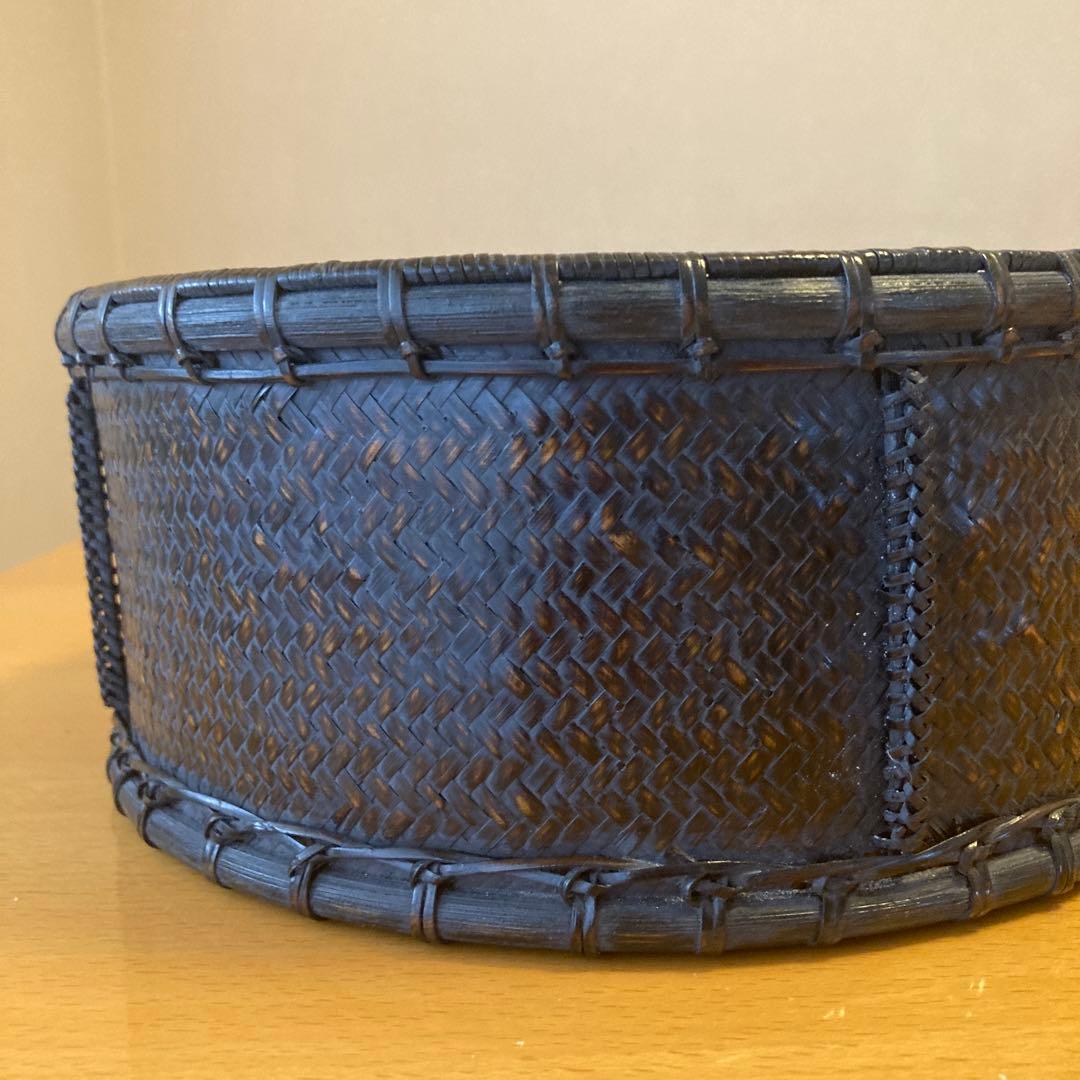 唐物　丸　炭斗 和田菁竺 作　共箱　茶道具