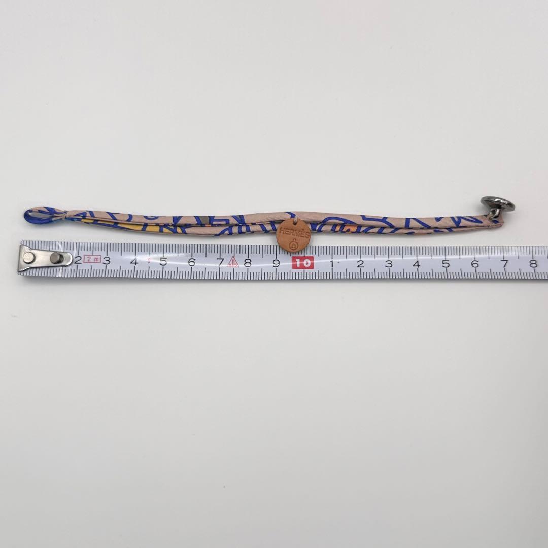 美品✨HERMES エルメス プティアッシュ シルクブレスレット ピンク