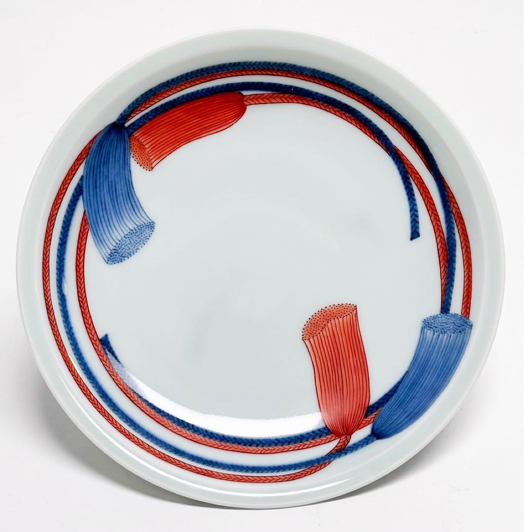 今右衛門窯　紐絵額皿　22cm 未使用品