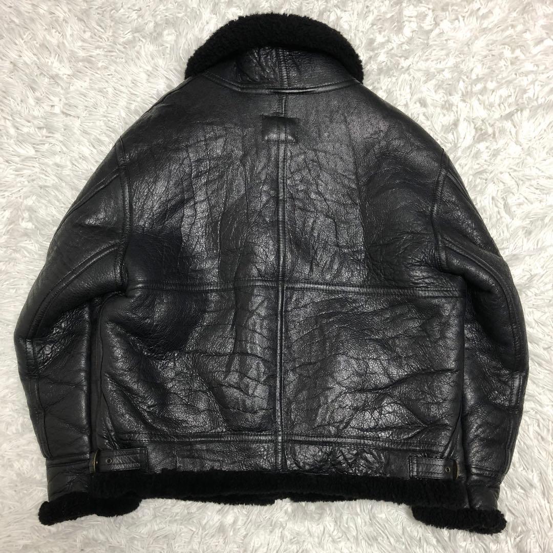 ムートンジャケット　b3 黒　羊革
