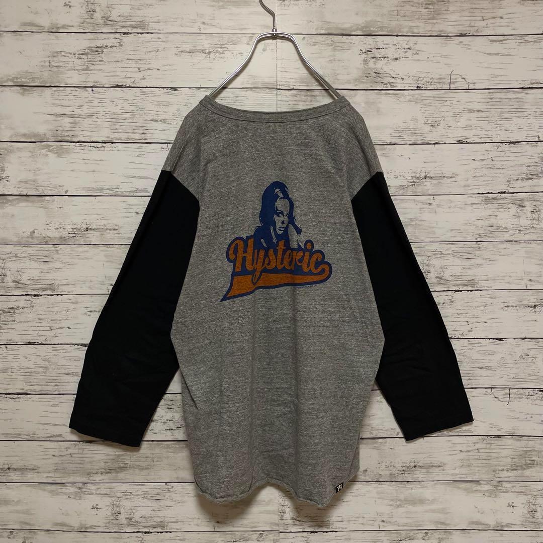 758【入手困難】ヒステリックグラマー♤ビッグロゴ　ラグランTシャツ　希少　美品