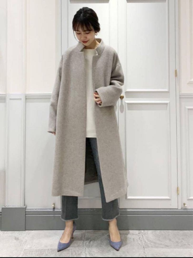 Plage MANTECOスタンドカラーコート