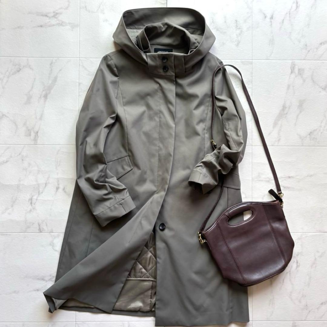 美品 アンタイトル 撥水 中綿ライナー付き2WAY フーデットコート サイズ3