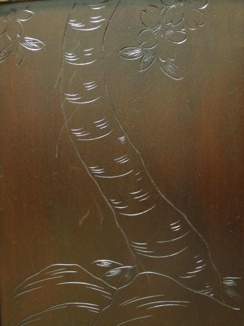 伝統工芸 軽井沢彫り 栃 無垢材 桜 彫刻 和箪笥/衣装箪笥/整理箪笥/着物箪笥