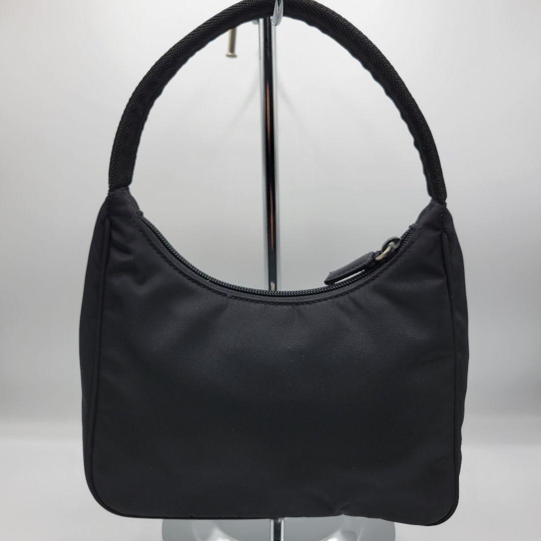 PRADA プラダ アクセサリーポーチ 三角ロゴ ブラック Optiファスナー