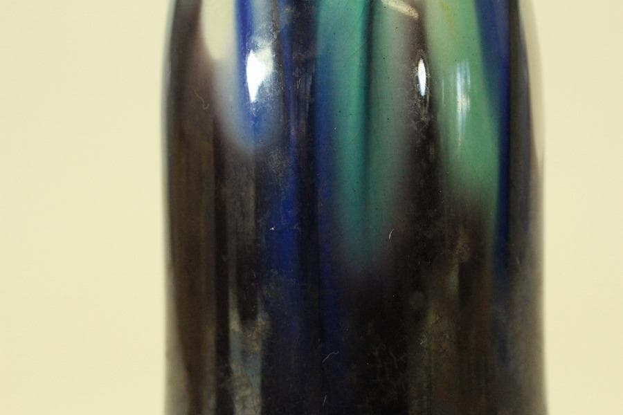 三代 徳田八十吉 正彦 人間国宝 花入 共箱 栞 未使用(ZE588)