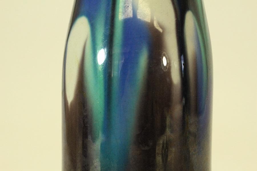 三代 徳田八十吉 正彦 人間国宝 花入 共箱 栞 未使用(ZE588)