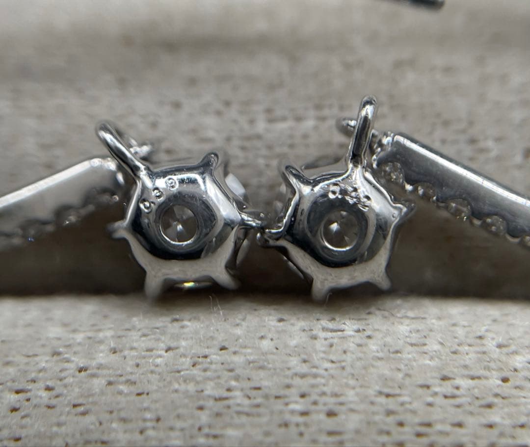 JA10★高級 ダイヤモンド約1ct K18WG ピアス