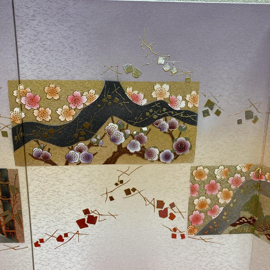 G1-B 　高さ39㎝位　雛屏風　雛人形屏風　ひな飾り屏風　三月屏風　親王飾り