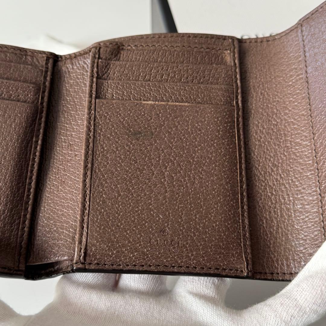 「そら」★本日最終値下げ★正規品 GUCCI GGパターン 三つ折り財布