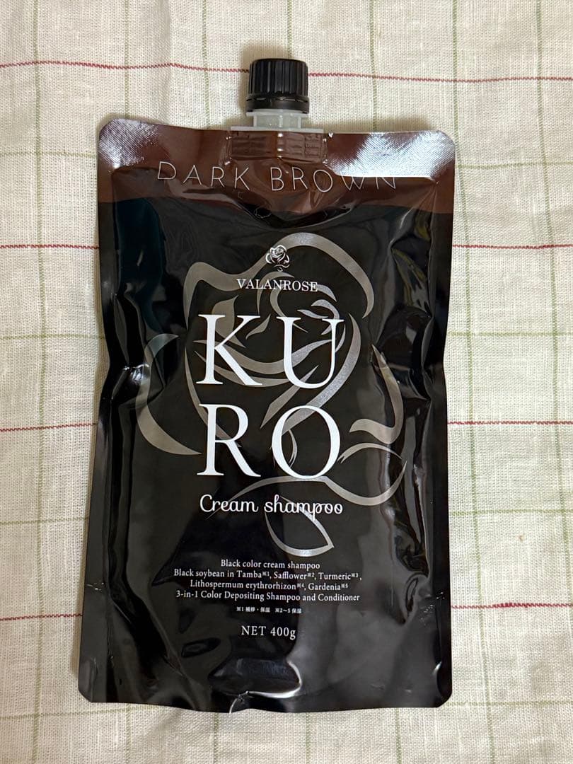 ［新品未開封］ KURO クリームシャンプー ダークブラウン 400g 2個