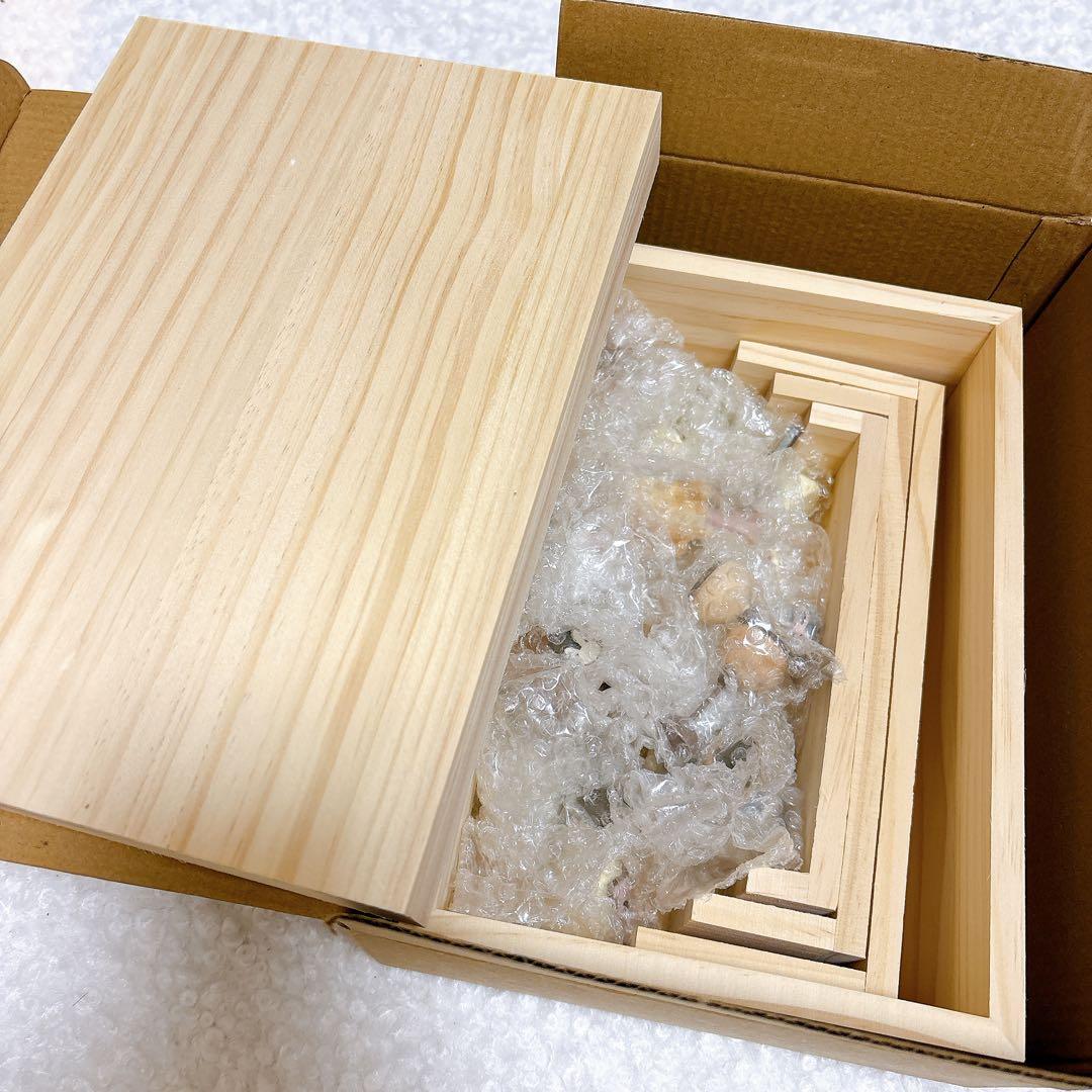 新品未使用❤️収納できる木製ひな人形セット