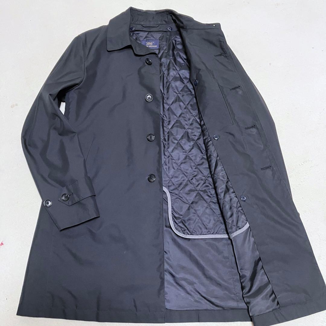 良品　ブルックスブラザーズ　ステンカラーコート　ライナー付き　M　ネイビー　濃紺