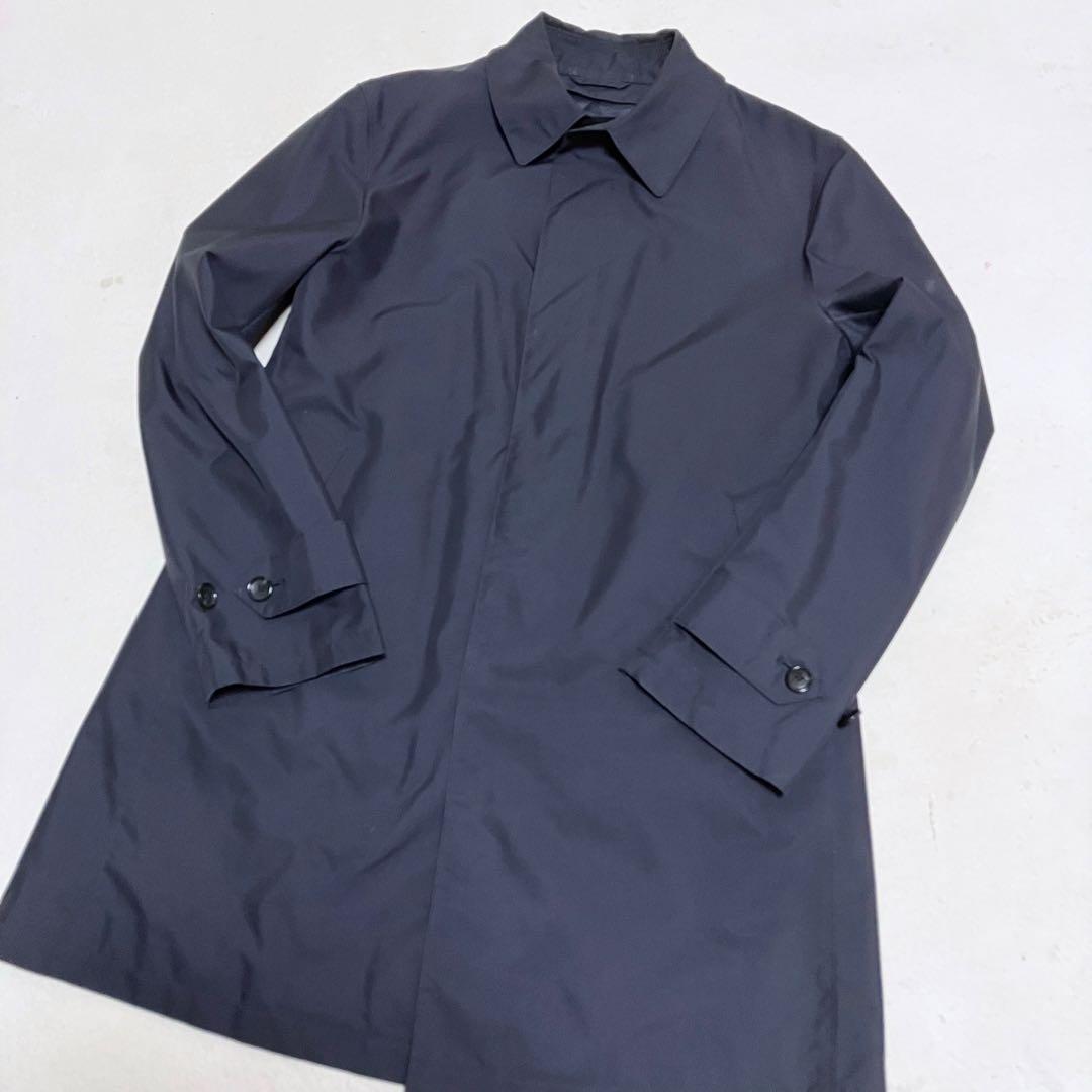 良品　ブルックスブラザーズ　ステンカラーコート　ライナー付き　M　ネイビー　濃紺