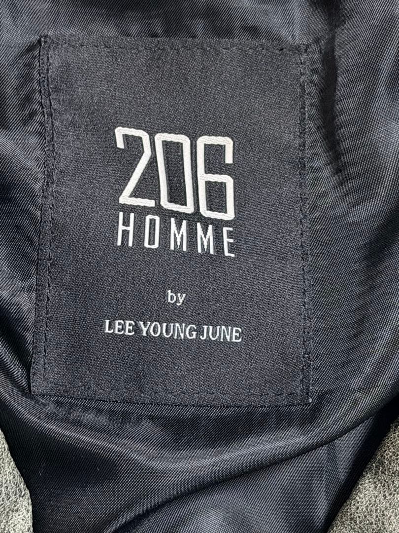 美品 206 HOMME グレー 限定 ヤギ革 レザーダブルライダースジャケット