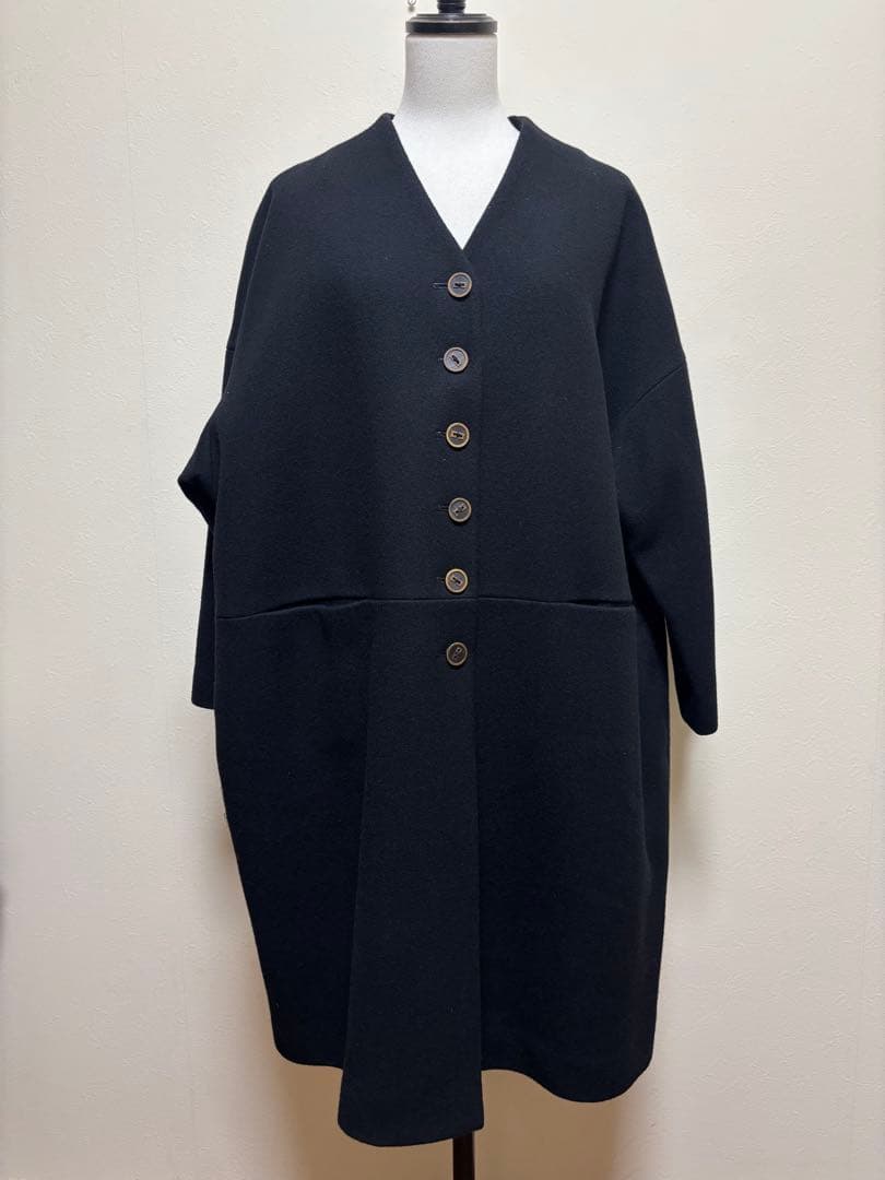 atelier naruseアトリエナルセメルトンウールコクーンコート＊F＊美品